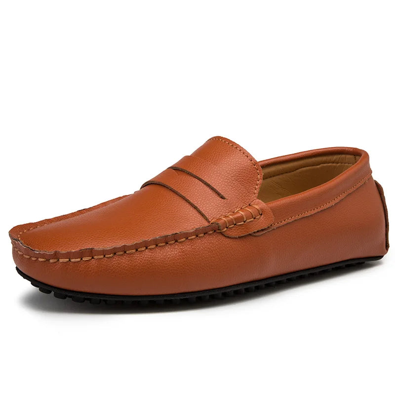 Lässige Sommer-Loafer aus Leder