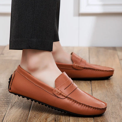 Lässige Sommer-Loafer aus Leder