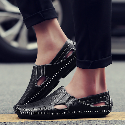 Leder Riemchensandalen