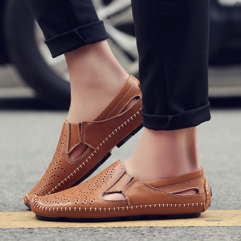 Leder Riemchensandalen