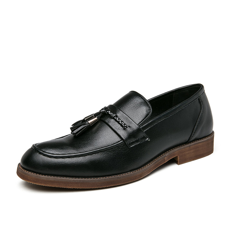 Loafers aus Leder mit Quasten