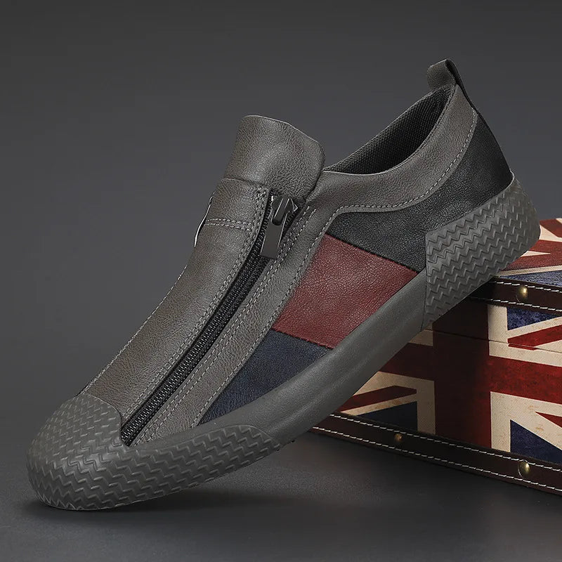 Lederschuhe mit Reißverschluss