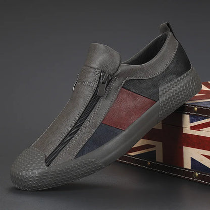 Lederschuhe mit Reißverschluss