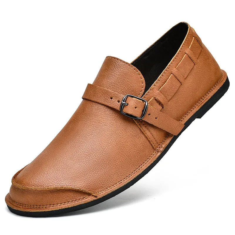Leder-Loafer mit Schnalle