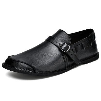 Leder-Loafer mit Schnalle
