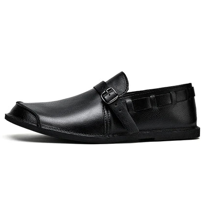 Leder-Loafer mit Schnalle