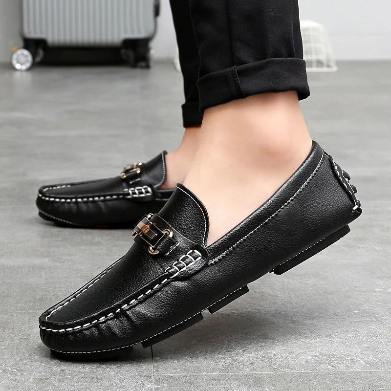 Loafers aus echtem Leder