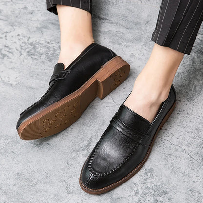 Leder-Dress Loafers
