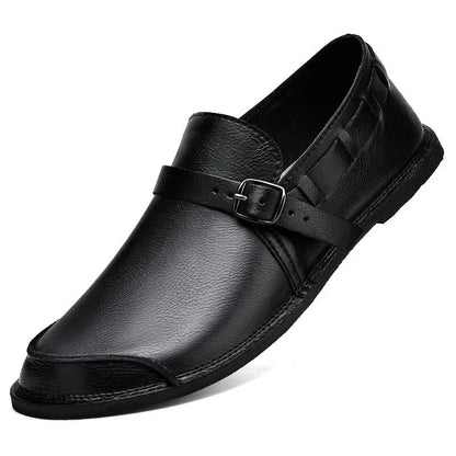 Leder-Loafer mit Schnalle