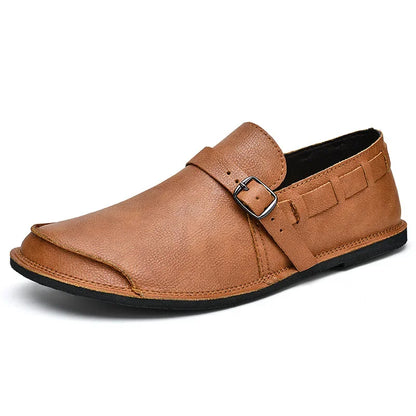 Leder-Loafer mit Schnalle