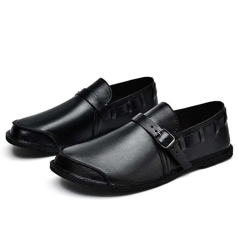 Leder-Loafer mit Schnalle