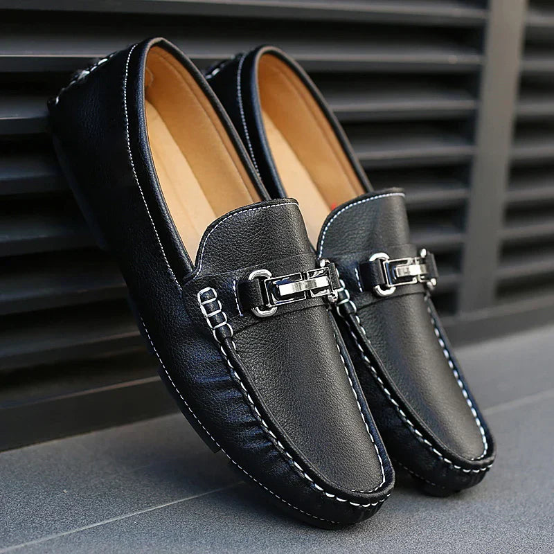 Loafers aus echtem Leder