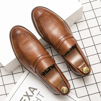 Leder-Dress Loafers