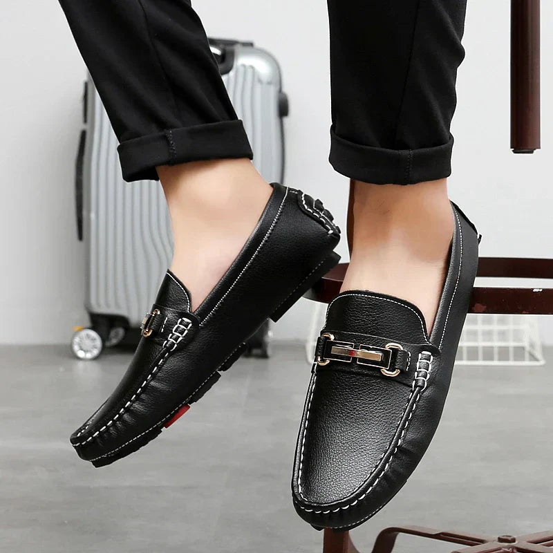 Loafers aus echtem Leder