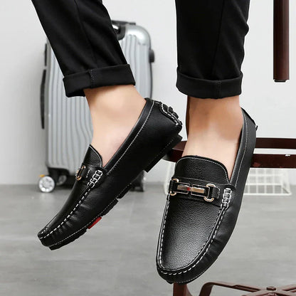 Loafers aus echtem Leder