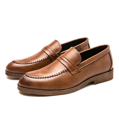 Leder-Dress Loafers