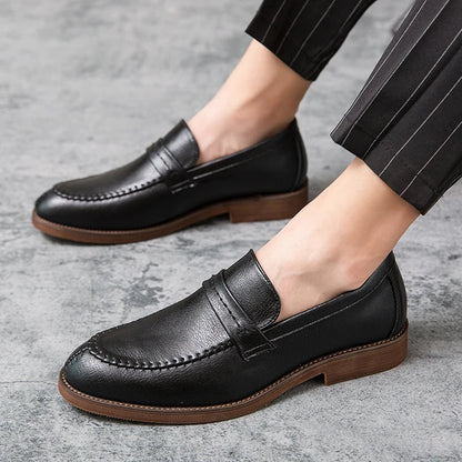 Leder-Dress Loafers