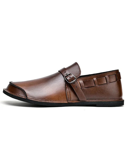 Leder-Loafer mit Schnalle
