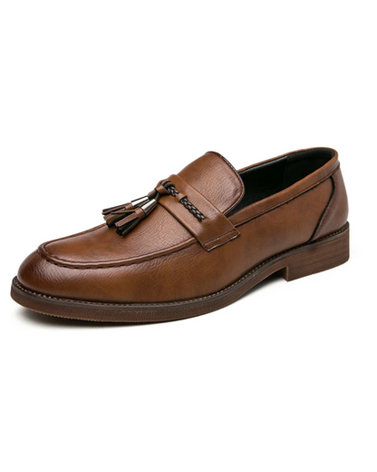 Loafers aus Leder mit Quasten