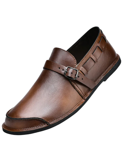 Leder-Loafer mit Schnalle