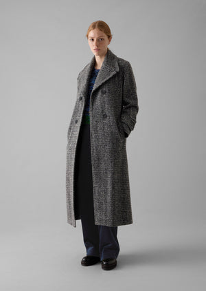Wool Herringbone Belted Coat