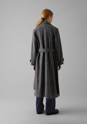 Wool Herringbone Belted Coat