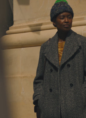 Wool Herringbone Belted Coat