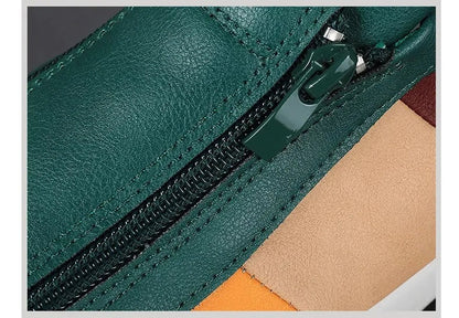 Lederschuhe mit Reißverschluss