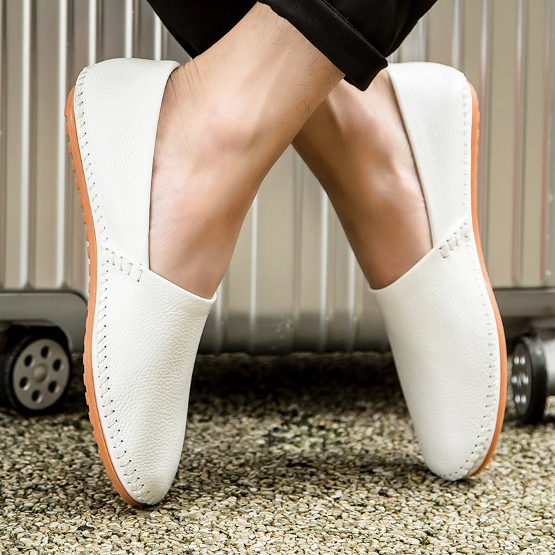 Leichte Leder-Slipper