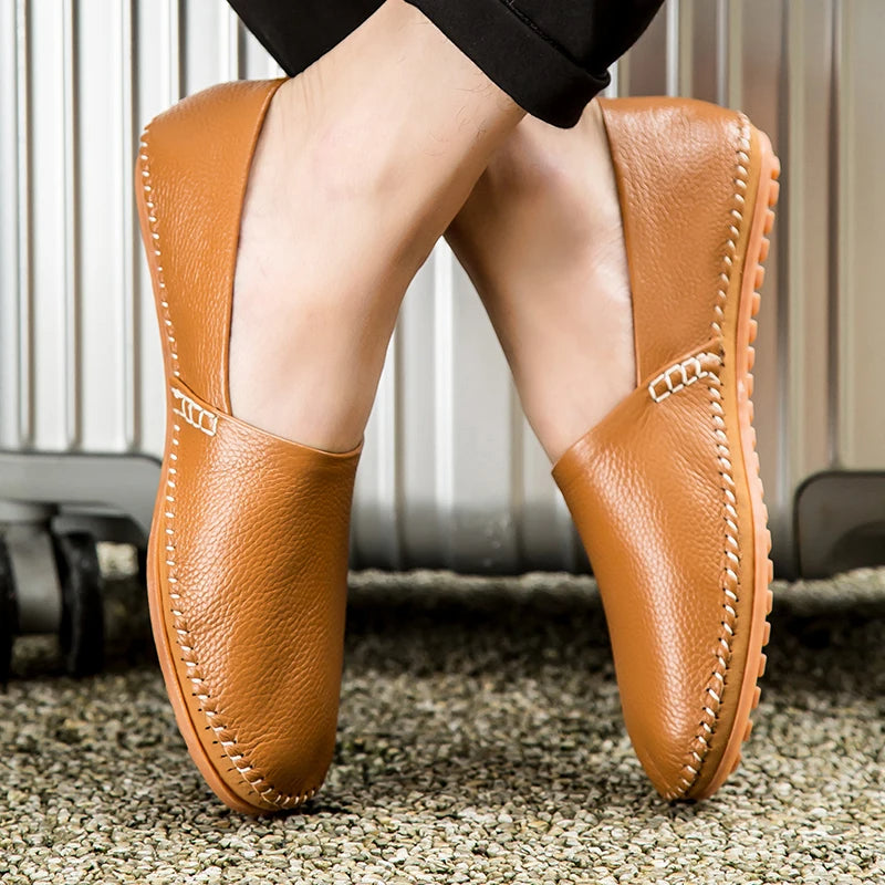 Leichte Leder-Slipper