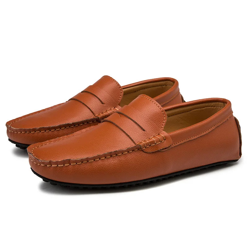 Lässige Sommer-Loafer aus Leder